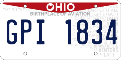 OH license plate GPI1834