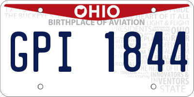 OH license plate GPI1844