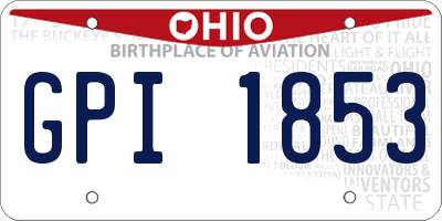 OH license plate GPI1853
