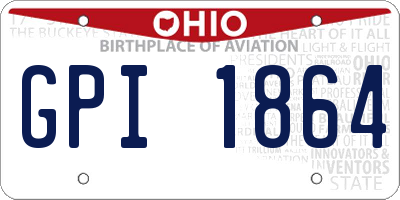 OH license plate GPI1864
