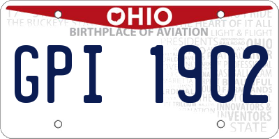 OH license plate GPI1902