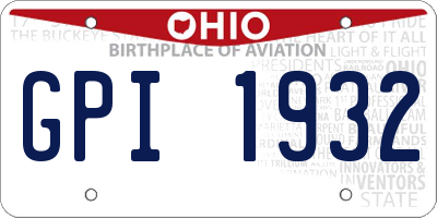 OH license plate GPI1932