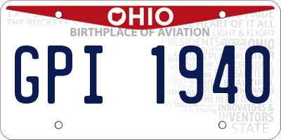 OH license plate GPI1940