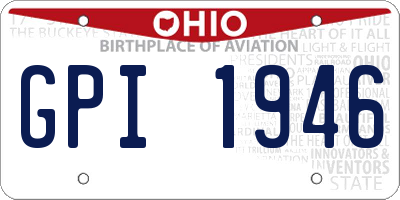 OH license plate GPI1946