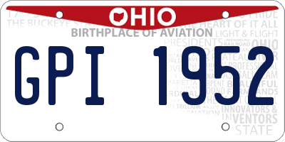 OH license plate GPI1952
