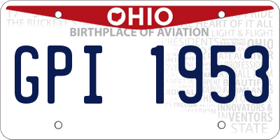 OH license plate GPI1953