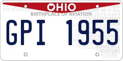 OH license plate GPI1955