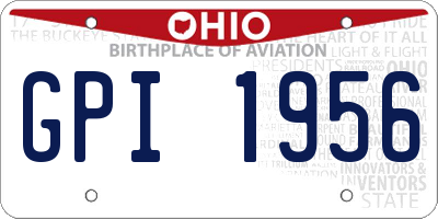 OH license plate GPI1956