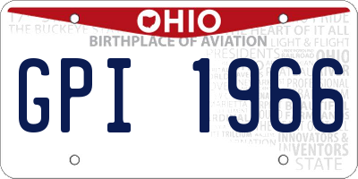 OH license plate GPI1966