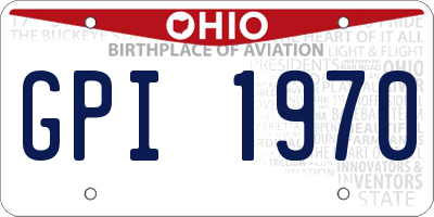 OH license plate GPI1970