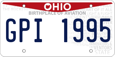 OH license plate GPI1995