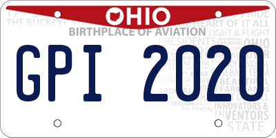 OH license plate GPI2020