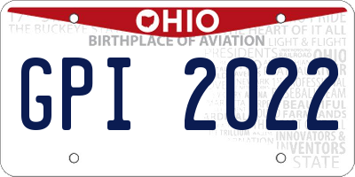 OH license plate GPI2022