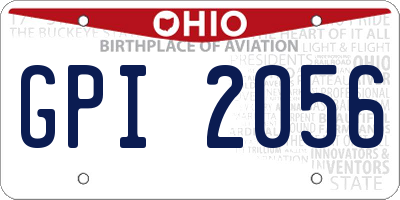 OH license plate GPI2056