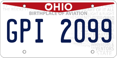 OH license plate GPI2099