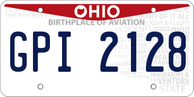 OH license plate GPI2128