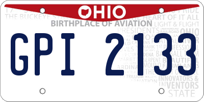 OH license plate GPI2133