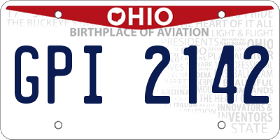 OH license plate GPI2142