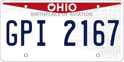 OH license plate GPI2167