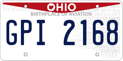 OH license plate GPI2168