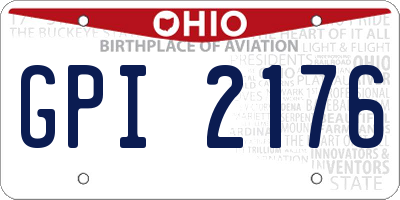 OH license plate GPI2176