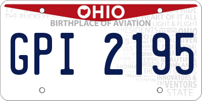 OH license plate GPI2195