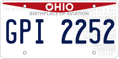 OH license plate GPI2252