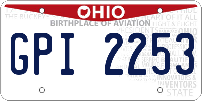 OH license plate GPI2253