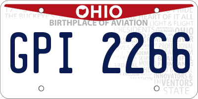OH license plate GPI2266