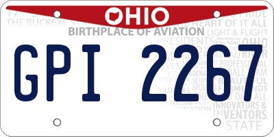 OH license plate GPI2267