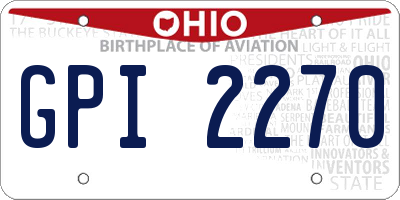 OH license plate GPI2270