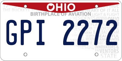 OH license plate GPI2272