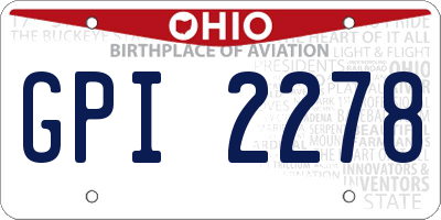OH license plate GPI2278
