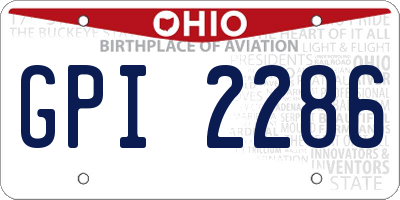 OH license plate GPI2286