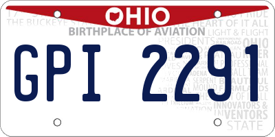 OH license plate GPI2291