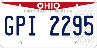OH license plate GPI2295