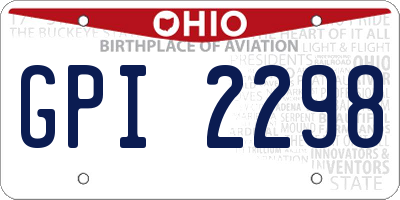 OH license plate GPI2298