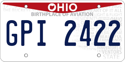 OH license plate GPI2422