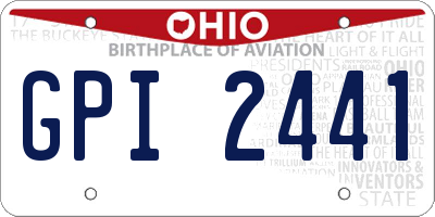OH license plate GPI2441