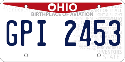 OH license plate GPI2453