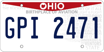 OH license plate GPI2471