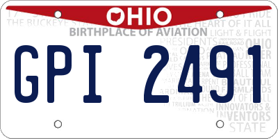 OH license plate GPI2491