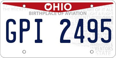OH license plate GPI2495