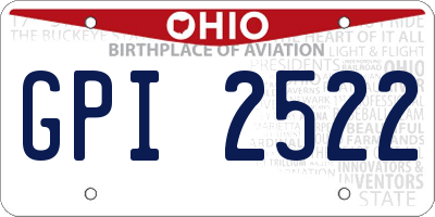 OH license plate GPI2522