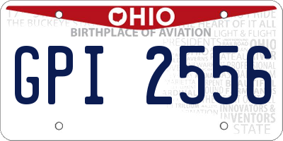 OH license plate GPI2556