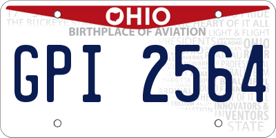 OH license plate GPI2564