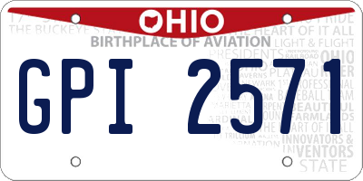 OH license plate GPI2571