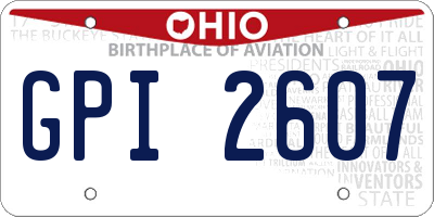 OH license plate GPI2607
