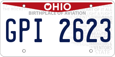 OH license plate GPI2623