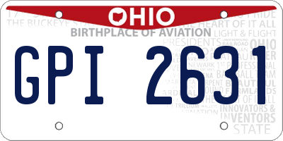 OH license plate GPI2631